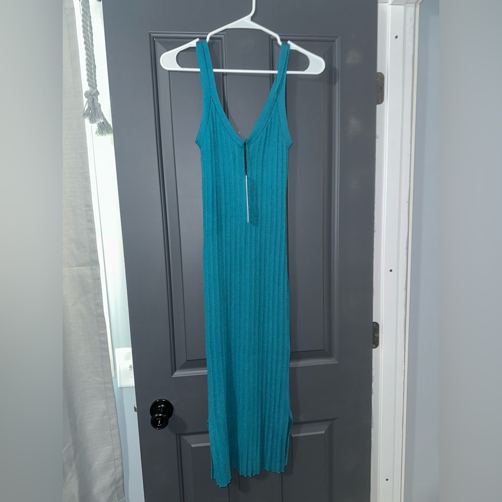 Teal blue dress